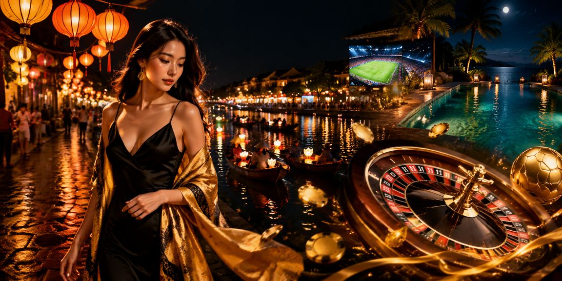 Quầy chơi roulette tại Hội An về đêm